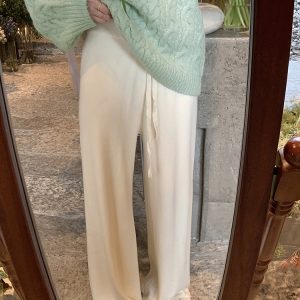 Women's High Waist Straight Leg Wide Leg Pants Casual Trousers