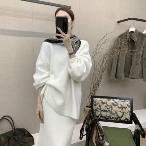 2026 Spring Knit Sweater and Skirt Set for Women